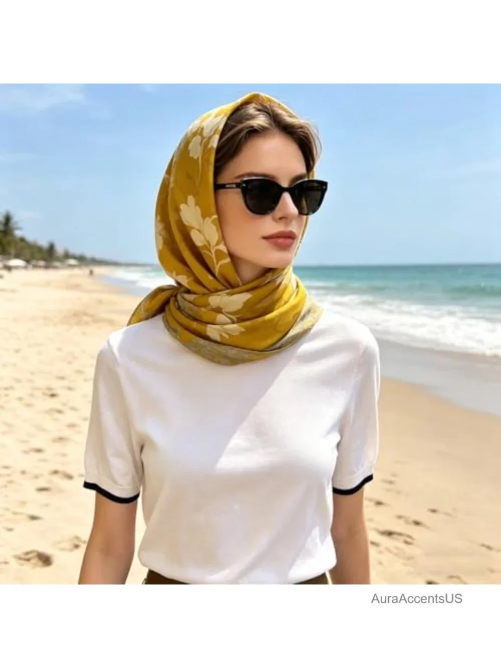 Mulberry Silk Square Scarf for Women 35